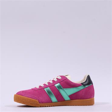 Gola Elan Glitz Retro Gumsole Trainer - Fuchsia Emerald